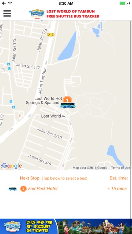 Lost World Free Shuttle Bus Tracker