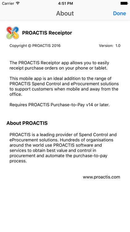 PROACTIS Receiptor