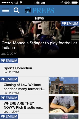 NWI.com Preps screenshot 2