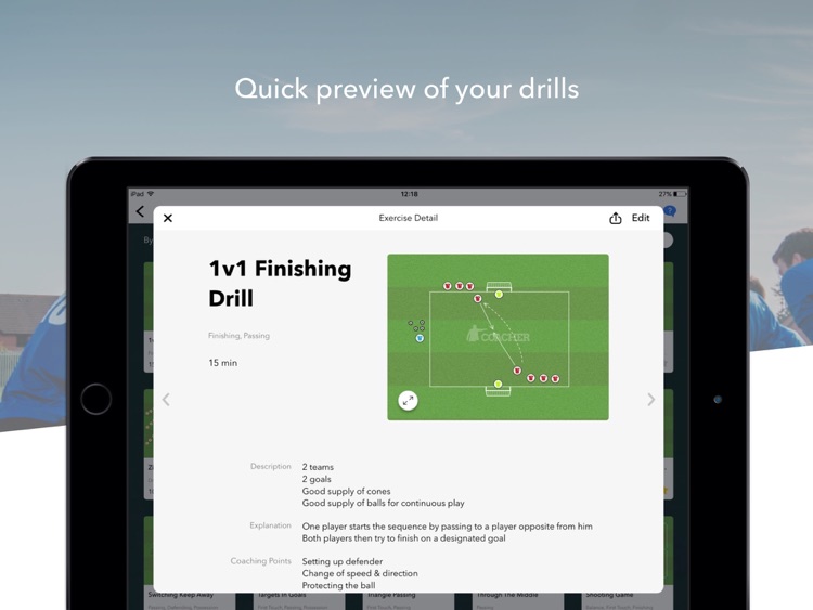 Coacher Drills - Improve your soccer training drills