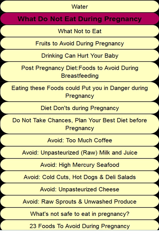 Food Guide for Pregnant Women screenshot 2