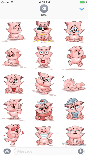 Sticker me: Funny Pink Cat(圖2)-速報App