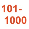 Numbers 101 to 1000 in English and Chinese