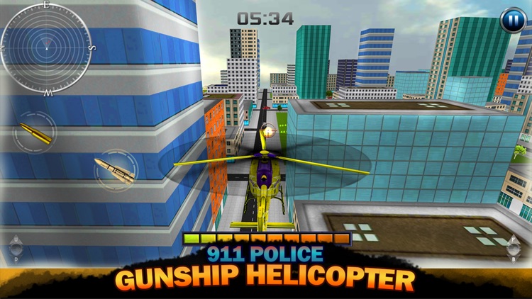 911 Police Gunship Helicopter Simulator 3D - Cop Pursuit Heli Simulation Action Game