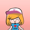 Korea KPOP Fan Girl Animated