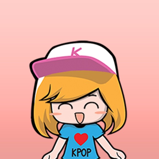 Korea KPOP Fan Girl Animated iOS App