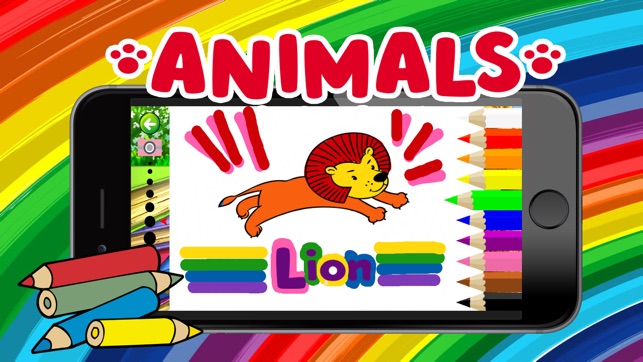 Cute animal alphabet coloring book for kids easy toddler gam(圖3)-速報App