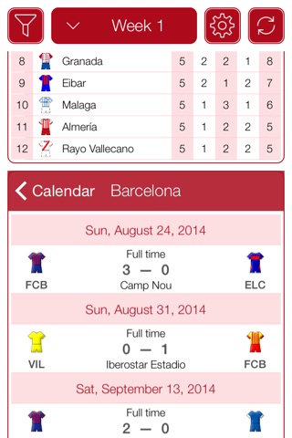 Liga de Fútbol Profesional 2013-2014 - Mobile Match Centre screenshot 2