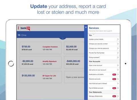 BankSA Banking for iPad screenshot 4