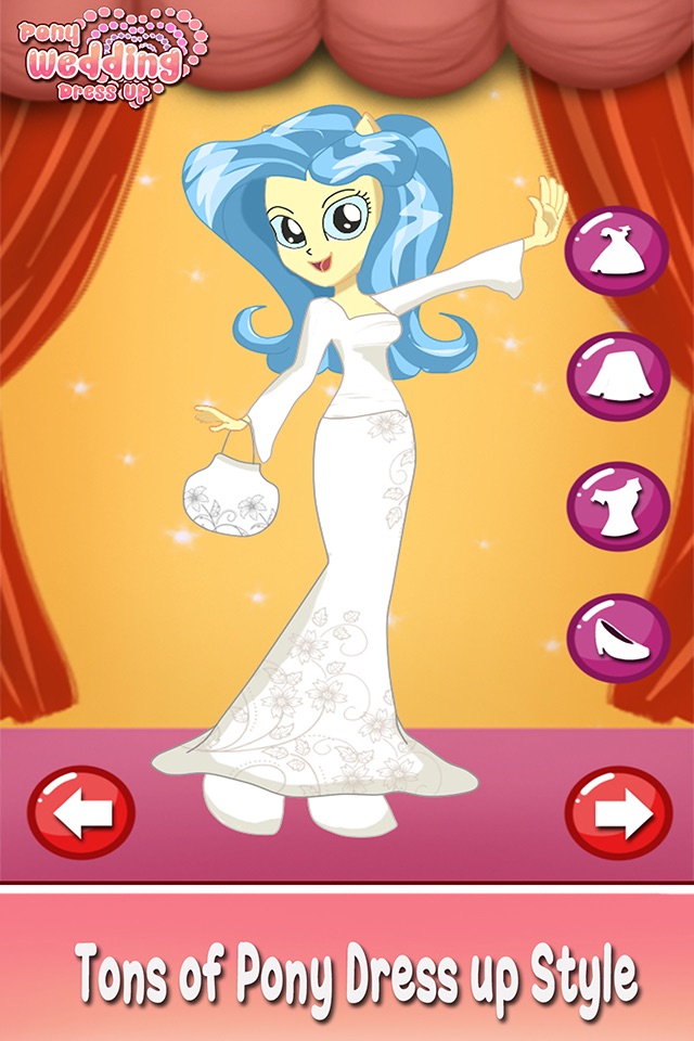 Bride Pony wedding girl princess dress up makeover screenshot 2