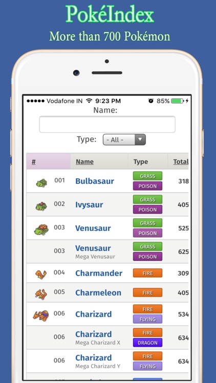 PokeIndex (Most Detailed Info for Pokemon Go)