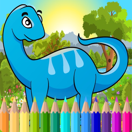 Color ME Fun Coloring Book Dino for Girls Free iOS App