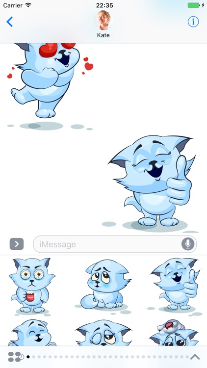 White Cat - Stickers for iMessage