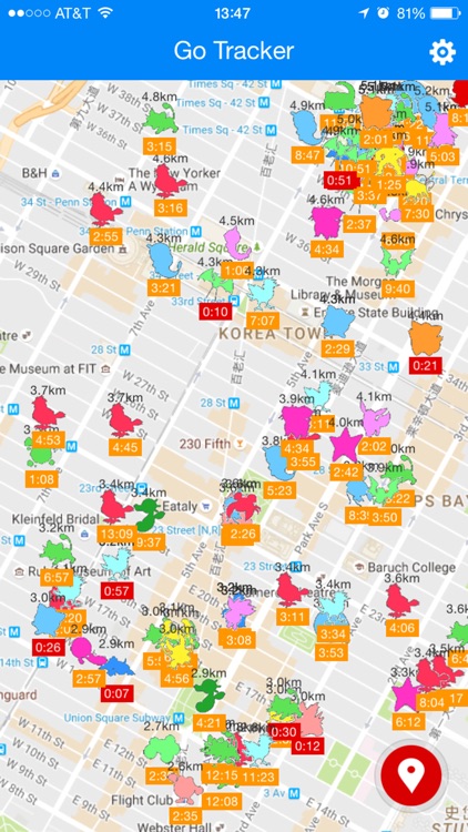 Real-time Pokémon Go map for NYC