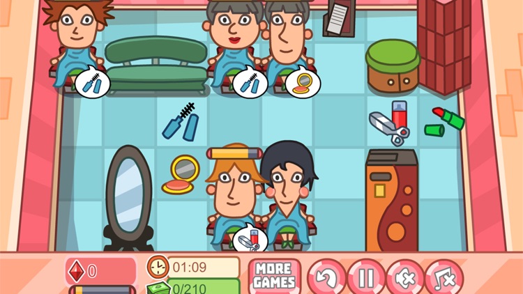 Girls Hair Salon Dash, Time Management Game