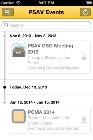 PSAV Events App screenshot 2