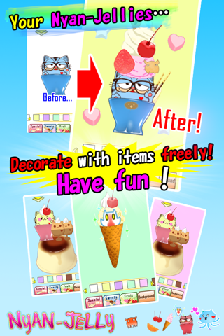 Nyan-Jelly  Get & Float: Decorate with sweets! screenshot 4