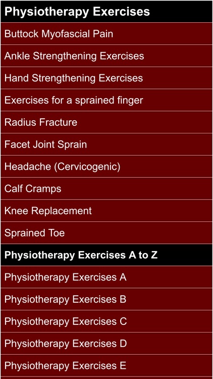 Physiotherapy exercise