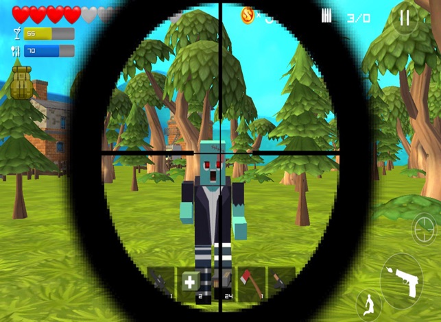 điểm ảnh 3D khối đình - miễn phí trò chơi bắn súng bắn tỉa