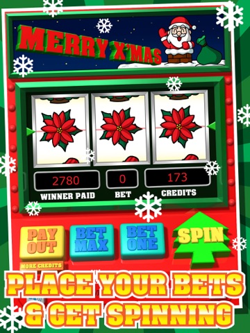 Lucky Merry X'mas Slots HD Free - Hohoho ! Santa Claus Best Christmas Festivity Slot Machine screenshot 3