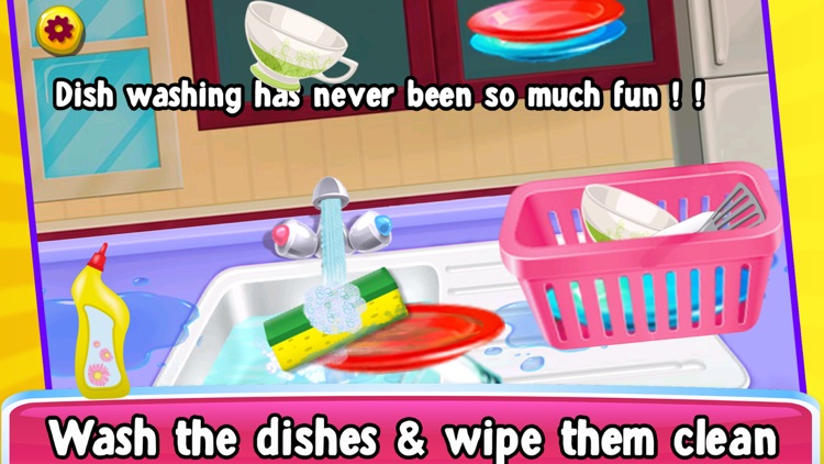 Princess Doll House Kitchen Cleaning screenshot-3