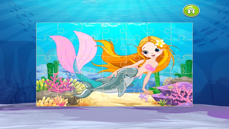 Little Mermaid Jigsaw Puzzle Game Kids and Toddler screenshot-4