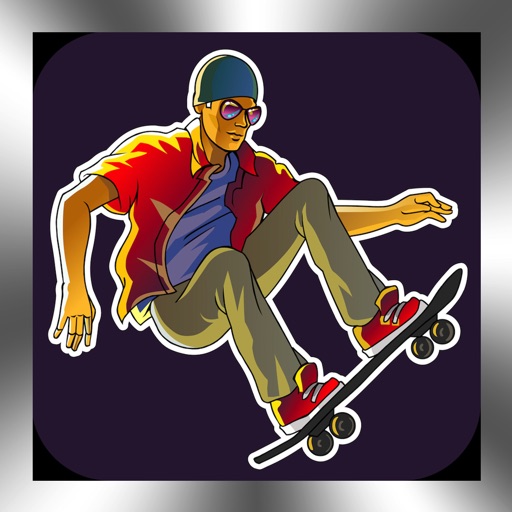 Skateboarding 3D Skater Die Hard Skate Board Game Icon