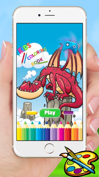 Dragon Dinosaur Coloring Book - Drawing for kids free games