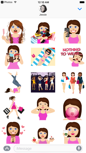 Anna – Sassy Emoji Stickers for Women on iMessage(圖2)-速報App