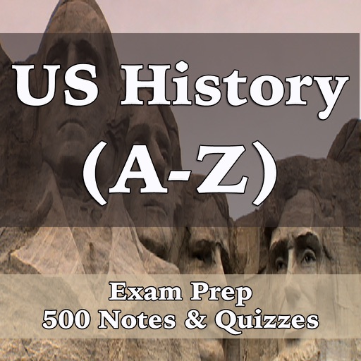 US History (A-Z) Practice Test-500 Flashcards Study Notes, Terms & Quizzes icon