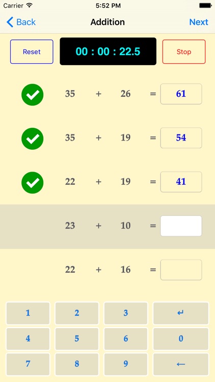 Basic Addition Quiz