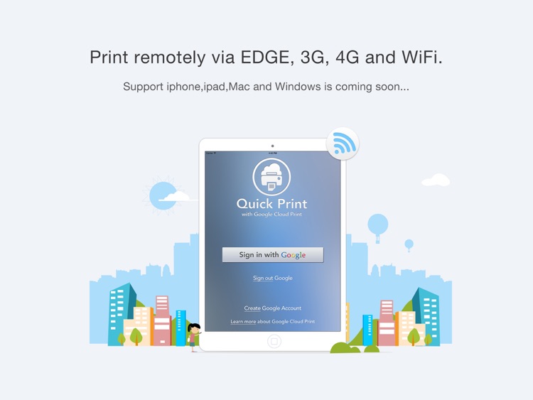 Quick Print via Google Cloud Print for iPad