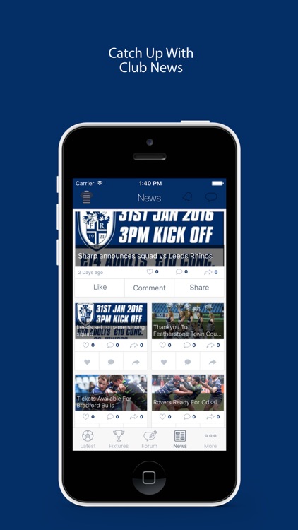 Fan App for Featherstone Rovers