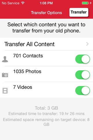 Switch Mobile Transfer screenshot 3