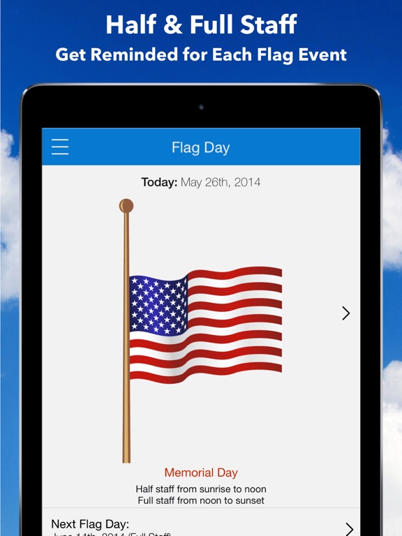 Flag Day US Flag Calendar IPA Cracked for iOS Free Download