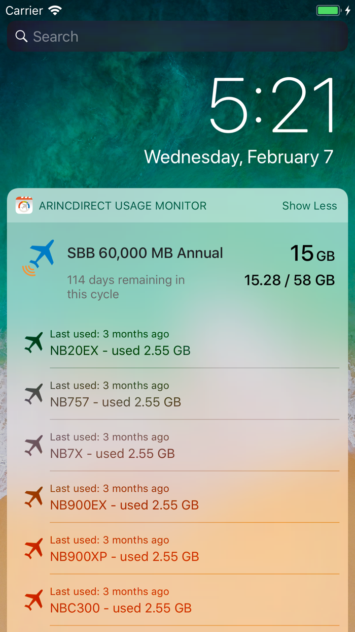 ARINCDirect Cabin Usage