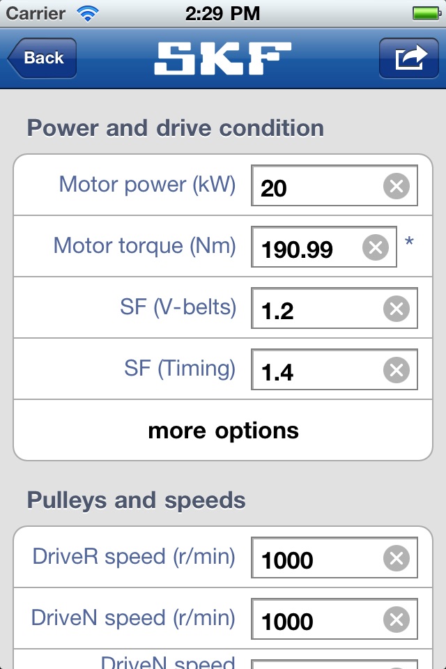 SKF Belt Calc screenshot 3