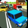 Traffic Blocky Racer-Drive in Beautiful Pixel City