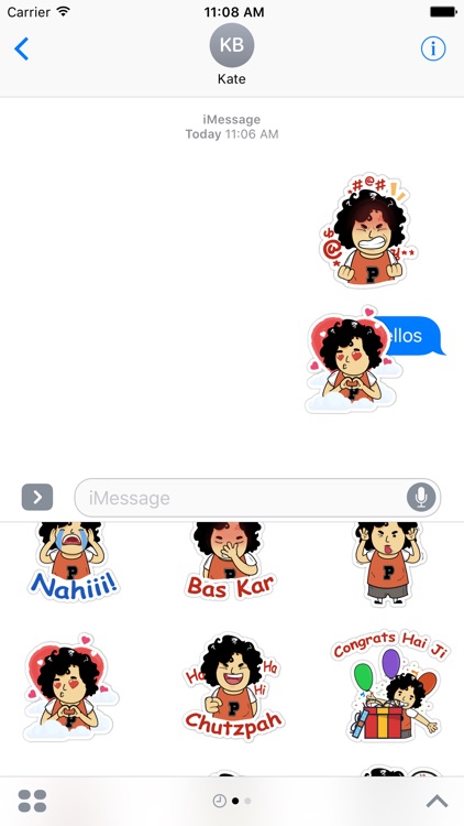 Face expressions friendship Indian desi stickers