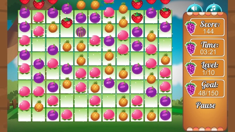 Fruit-flip game memory brain trainer