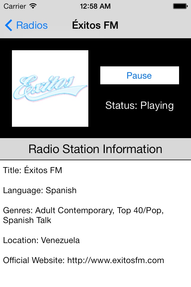 Venezuela Radio Live Player (Caracas / Spanish / español) screenshot 4