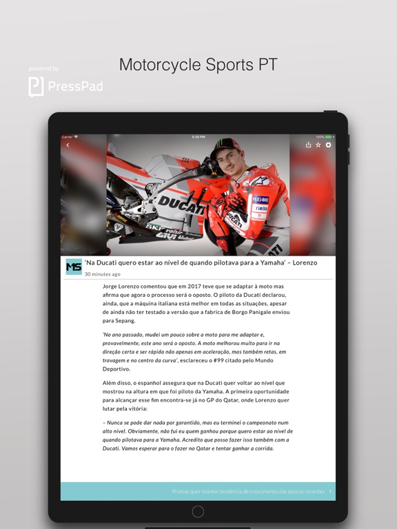 Screenshot #6 pour Motorcycle Sports PT