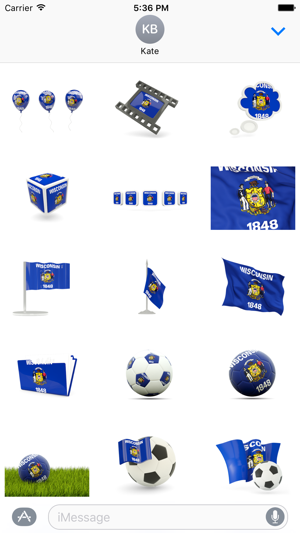 Wisconsin Flag Stickers(圖1)-速報App