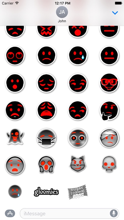 gloomies: goth emojis