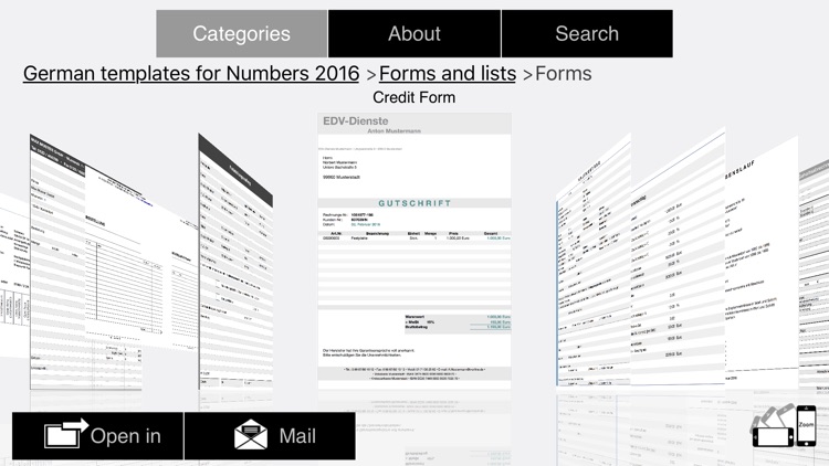 German Templates for Numbers 2016 screenshot-3