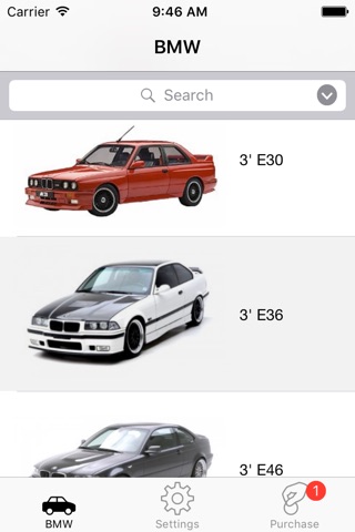 Parts and diagrams for BMW screenshot 2