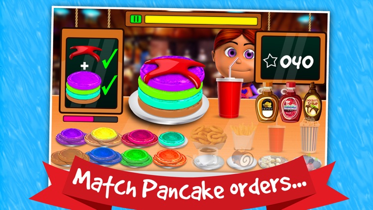 Rainbow Pancake Restaurant - Match & Stack it screenshot-3