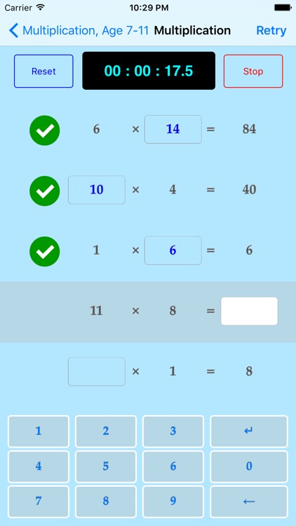 Basic Multiplication Quiz