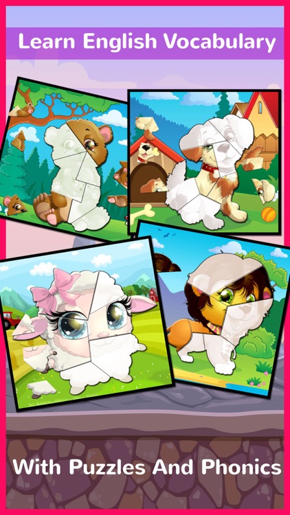 Chibi Animals Phonics Jigsaw Puzzle Games For Kids screenshot-3