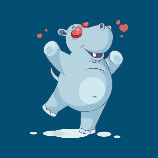 Hippopotamus - Stickers for iMessage iOS App